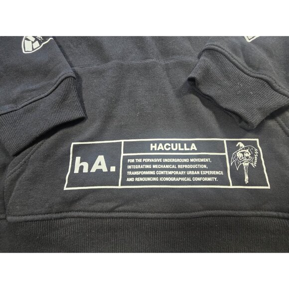 NWOT Haculla Hoodie Unisex 2XL Black Faces Graphic Pullover Streetwear RARE - Picture 2 of 16